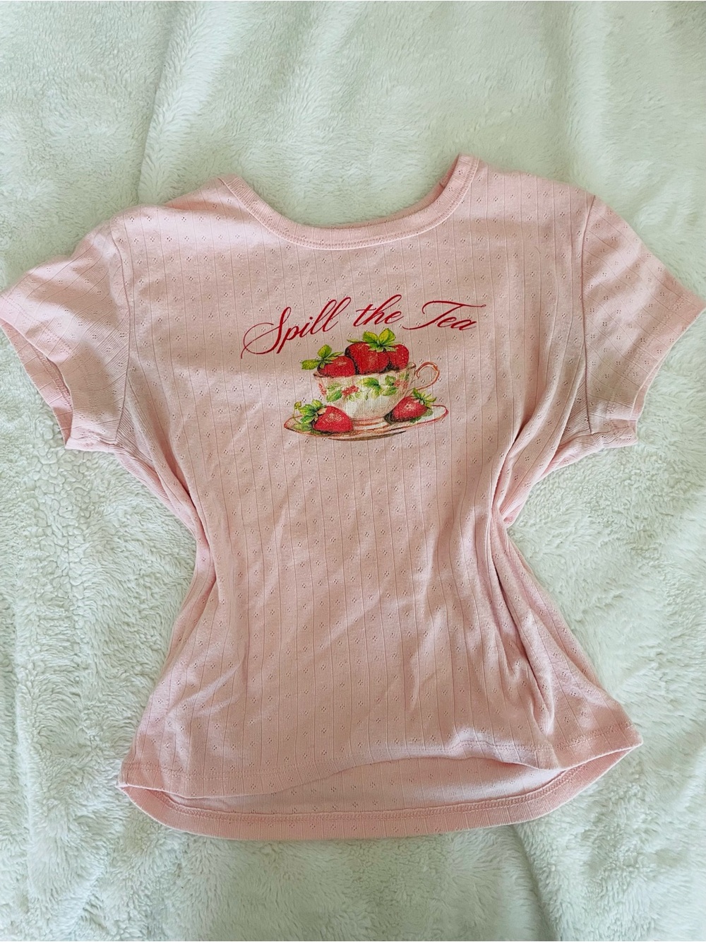 Spill the Tea Pink Graphic Tee